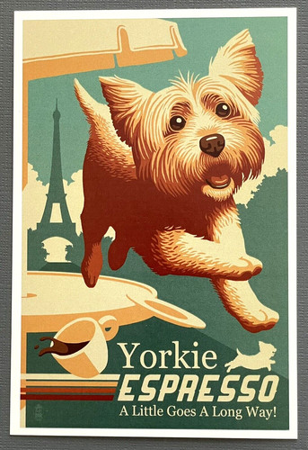 Yorkshire terrier retro - -,